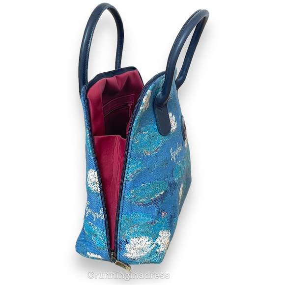 Royal Tapisserie Woven Monet's Nymphéas Water Lilies Print Tapestry Bag - Picture 10 of 14